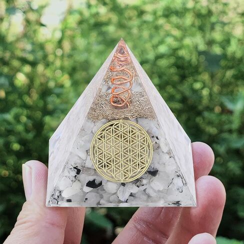 Orgone Pyramid Orgonite Crystal Pyramids for Positive Energy, Orgone Energy Generator Protection Crystal Pyramid for Reduce Stress Reiki Healing Meditation Home Office Decor Attracts Lucky and Success in Saudi Arabia