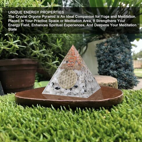 Orgone Pyramid Orgonite Crystal Pyramids for Positive Energy, Orgone Energy Generator Protection Crystal Pyramid for Reduce Stress Reiki Healing Meditation Home Office Decor Attracts Lucky and Success in Saudi Arabia