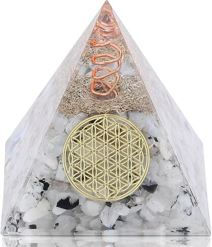 Orgone Pyramid Orgonite Crystal Pyramids for Positive Energy, Orgone Energy Generator Protection Crystal Pyramid for Reduce Stress Reiki Healing Meditation Home Office Decor Attracts Lucky and Success in Saudi Arabia