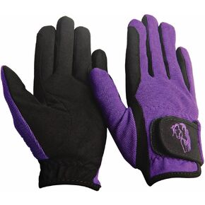 TuffRider Children's Performance Gloves (Purple, M)