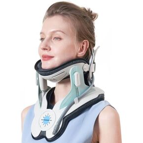Twinklepoch Cervical Neck Traction Device - Home Use Neck Traction Device with 3 Power Tractions and 8 Built-in Airbag Support, Fully Adjustable Neck Stretcher