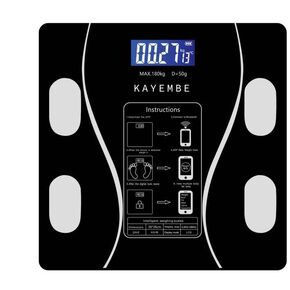 Smart Body Fat Scale - Digital Scale for Body Weight, Body Composition Monitor Health Analyzer with Wireless Smartphone APP, Weight Limit 400 Pounds - (Black)