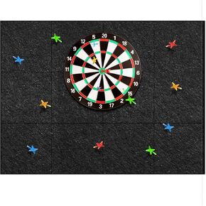 Dart Board Wall Protectors Extended Length Dart Backboard Dartboard Surround Backing for Professional 17.75 and 18 in Dartboard Felt Wall with Removable Adhesive Tabs