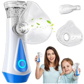 Portable Nebulizer for Adults Kids, Handheld Rechargeable Mesh Nebulizer with Two Working Modes, Travel Nebulizer for Home Office Outdoor