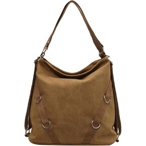 Tote Bag for Women,Canvas Tote Bag with Zipper, Retro Large Capacity Casual Shoulder Handbags with Inner Pockets