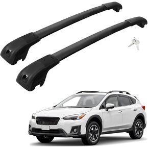 Car Roof Rack Cross Bars Compatible with 2014-2023 Jeep Cherokee (Fit for Raised Side Rails), Aluminum Lockable Roof Cross Bars for Kayak Bike Rooftop Cargo Carrier Bag Basket Luggage