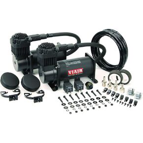 VIAIR 400C Dual Air Compressor for Air Suspension (2 Pack) 12V Fast Filling Compressor for Air Tanks, Tire Inflation, Air Horns 150 PSI (Chrome)