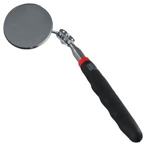Telescoping Inspection Mirror Black Extendable Stainless Steel 360° Inspection Mirror Telescoping Swivel Head Extends 24-73cm Round Mirror Mechanic