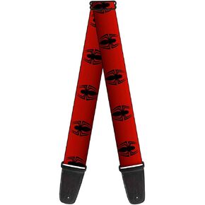 Buckle-Down Guitar Strap - Superman Shield Black - 2" Wide - 29-54" Length