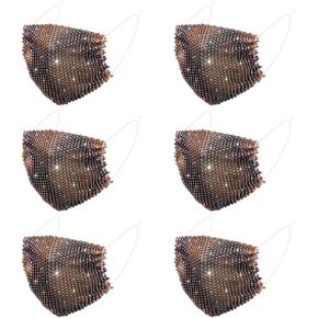 قناع وجه شبكي من حجر الراين اللامع من Auriviz للنساء، قناع وجه لامع، قناع وجه لامع لحفلات عيد الميلاد in Kuwait