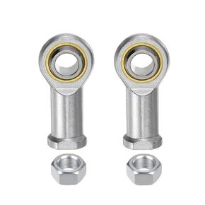 PHSB6 Female Rod End Bearing 3/8 Inch Bore and 3/8-24 Right Hand Thread, Self-Lubricating Joint Rod Ends, includes Jam Nut-2Set
