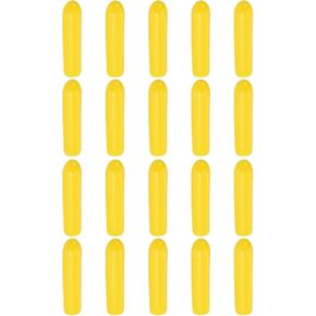 uxcell 120Pcs Rubber End Caps, 12mm/0.47" ID Flexible Rubber Caps, PVC Caps Rubber Screw for Bolts Screw Caps Thread Protectors Tube Screw Bolt, Yellow