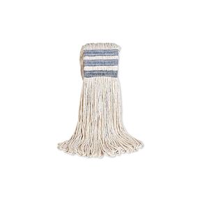Rubbermaid Commercial Products Universal Headband Cotton Mop, 24-Ounce, Heavy Duty Industrial Wet Mop for Floor Cleaning Office/School/Stadium/Lobby/Restaurant, Pack of 12