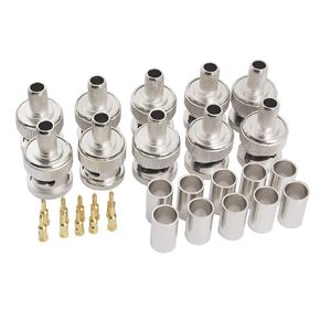 （Pack of 10） UHF Male PL-259 Plug Crimp for RG8X RG-8X LMR240 Cable Straight RF Coaxial Adapter Connector