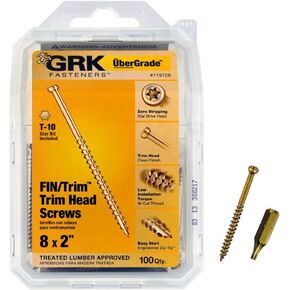 GRK 119728#8 × 2 بوصة مسامير رأس FIN/TRIM™ FINISHING TRIM 100 عدد in Kuwait