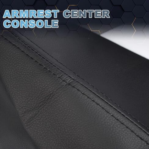 PIT66 Black Armrest Cover Center Console Lid Cover Microfiber Leather Compatible with Chevy Silverado Tahoe Suburban GMC Yukon Sierra 2007-2013 in Saudi Arabia