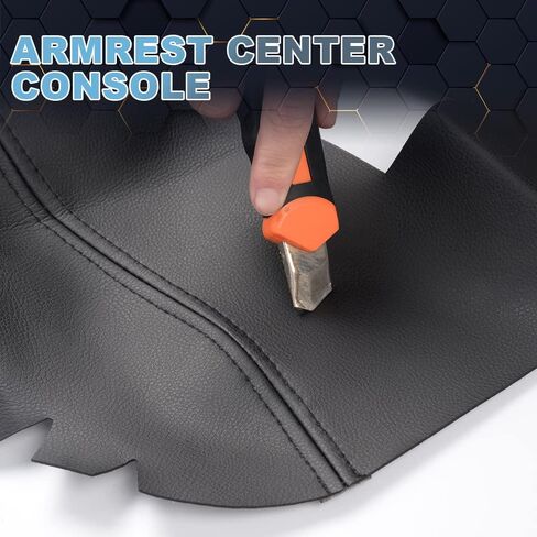 PIT66 Black Armrest Cover Center Console Lid Cover Microfiber Leather Compatible with Chevy Silverado Tahoe Suburban GMC Yukon Sierra 2007-2013 in Saudi Arabia