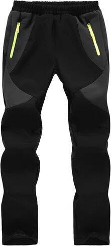 أطفال بنين بنات المشي لمسافات طويلة الثلوج السراويل التزلج للماء الشتاء الدافئة مرونة الخصر السراويل الصوف اصطف مع جيوب سستة in Kuwait