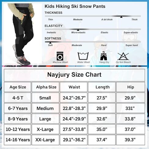 أطفال بنين بنات المشي لمسافات طويلة الثلوج السراويل التزلج للماء الشتاء الدافئة مرونة الخصر السراويل الصوف اصطف مع جيوب سستة in Kuwait