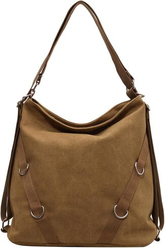 Tote Bag for Women,Canvas Tote Bag with Zipper, Retro Large Capacity Casual Shoulder Handbags with Inner Pockets in Saudi Arabia
