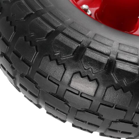 JEUIHAU 2 حزمة 10 بوصة عجلات الإطارات الحرة المسطحة، 4.10/3.50-4 الإطارات والعجلات، عجلات الإطارات المطاطية الصلبة الثقيلة إطارات عربة المرافق مع ثقب محامل 5/8 بوصة للعربة، شاحنة اليد، عربة الحديقة، أسود in Kuwait