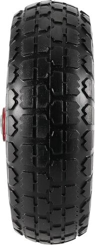 JEUIHAU 2 حزمة 10 بوصة عجلات الإطارات الحرة المسطحة، 4.10/3.50-4 الإطارات والعجلات، عجلات الإطارات المطاطية الصلبة الثقيلة إطارات عربة المرافق مع ثقب محامل 5/8 بوصة للعربة، شاحنة اليد، عربة الحديقة، أسود in Kuwait