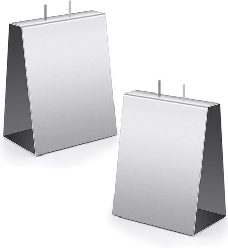 Blulu 2 Pcs Stainless Steel Deli Bag Dispenser Heavy Duty Sandwich Bag Holder Grocery Bag Stand for Retail Store Home Restaurant Kitchen , 11.5''H x 9''L x 6''D in Saudi Arabia