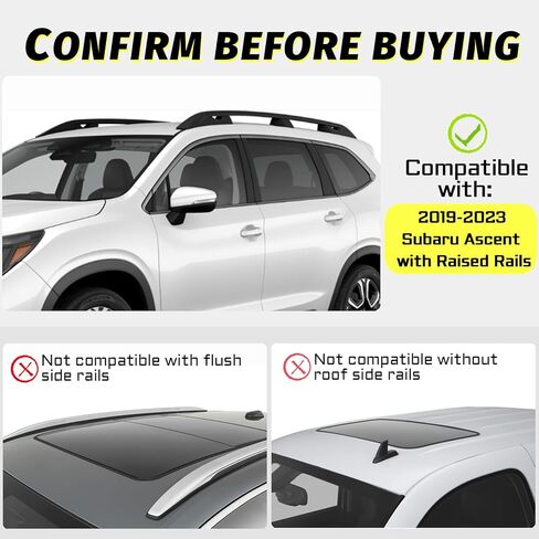 Car Roof Rack Cross Bars Compatible with 2014-2023 Jeep Cherokee (Fit for Raised Side Rails), Aluminum Lockable Roof Cross Bars for Kayak Bike Rooftop Cargo Carrier Bag Basket Luggage in Kuwait