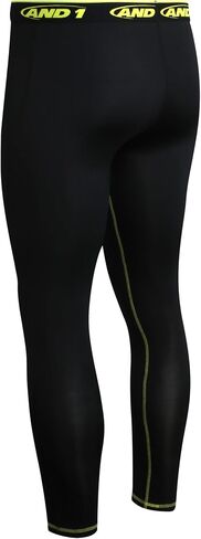 AND1 Men's Compression Leggings - 2 Pack Performance Compression Pants for Men Moisture Wicking Active Workout Tights (S-XL) in Saudi Arabia
