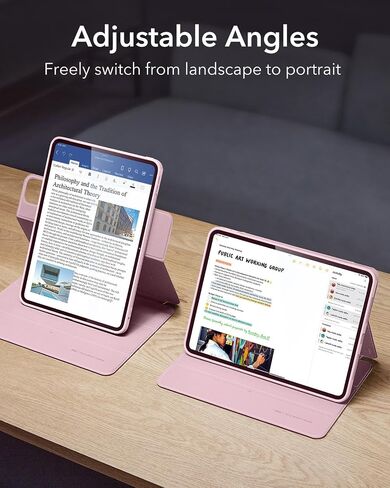 ESR for iPad Pro 11 Inch Case M4(2024, 5th), iPad Pro 11 Case with Pencil Holder, Removable Magnetic Cover, Vertical Stand, Fully Supports Pencil Pro&Pencil(USB-C), Rebound 360 Series, Brilliant White in Saudi Arabia
