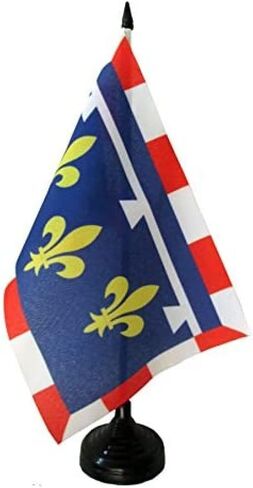 AZ FLAG French Polynesia Table Flag 4'' x 6'' - French Polynesian Desk Flag 15 x 10 cm - Black Plastic Stick and Base in Saudi Arabia