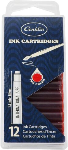 Conklin Ink Refill Cartridges (Purple) for Fountain Pen - 12 Pack in Saudi Arabia