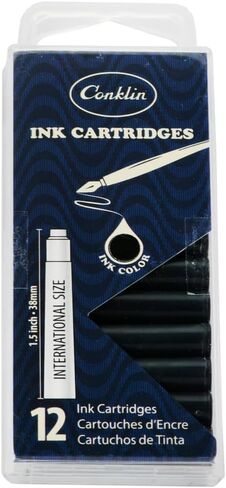Conklin Ink Refill Cartridges (Purple) for Fountain Pen - 12 Pack in Saudi Arabia