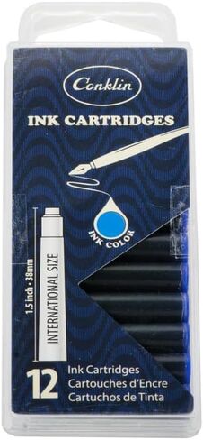 Conklin Ink Refill Cartridges (Purple) for Fountain Pen - 12 Pack in Saudi Arabia