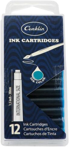 Conklin Ink Refill Cartridges (Purple) for Fountain Pen - 12 Pack in Saudi Arabia