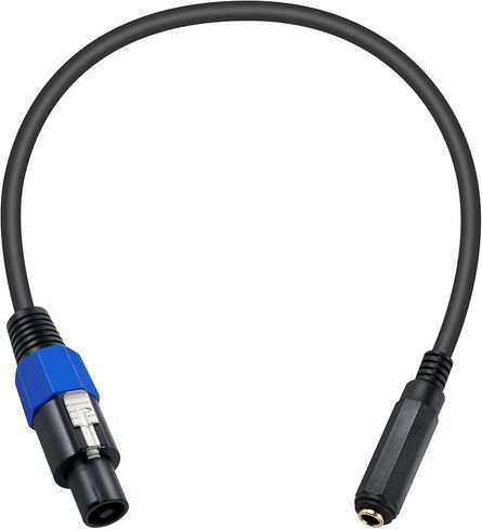 Poyiccot Speakon Female to 1/4 Speaker Cable, 1.5ft Speakon to 1/4 TRS Cable, 22AWG Speakon Female Connector to 1/4 TRS Female Audio Speaker Cable for Heavy Duty Cord Amplifier/Mixer in Kuwait