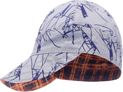 BOCOMAL Welding Cap Flame Resistant CAT2 Midweight Printed 6 Pannel Welder Caps-2 Pack in Saudi Arabia