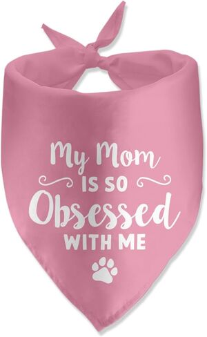 I Love My Mom Dog Bandanas Funny Cute Dog Bandana Gender Reveal Photo Prop Pet Scarf Decorations Accessories for Pet Dog Lovers Dog Mom Gift in Kuwait