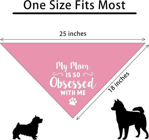 I Love My Mom Dog Bandanas Funny Cute Dog Bandana Gender Reveal Photo Prop Pet Scarf Decorations Accessories for Pet Dog Lovers Dog Mom Gift in Kuwait