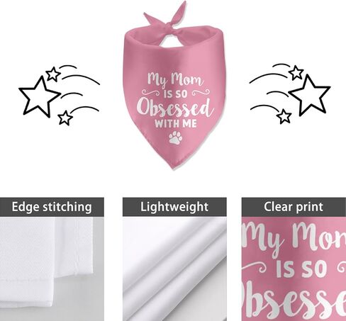 I Love My Mom Dog Bandanas Funny Cute Dog Bandana Gender Reveal Photo Prop Pet Scarf Decorations Accessories for Pet Dog Lovers Dog Mom Gift in Kuwait