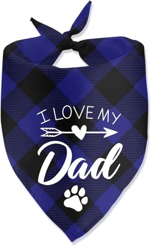 I Love My Mom Dog Bandanas Funny Cute Dog Bandana Gender Reveal Photo Prop Pet Scarf Decorations Accessories for Pet Dog Lovers Dog Mom Gift in Kuwait