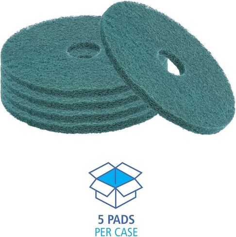 وسائد أرضية للتنظيف شديدة التحمل من بوردووك، قطر 40.64 سم، أخضر، 5/كرتون in Kuwait