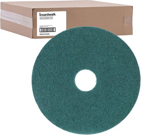 وسائد أرضية للتنظيف شديدة التحمل من بوردووك، قطر 40.64 سم، أخضر، 5/كرتون in Kuwait