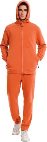 Men's 2 Pieces Tracksuits Hooded Athletic Jogging suits Sets Casual Outfits Fleece Sweatsuit in Saudi Arabia