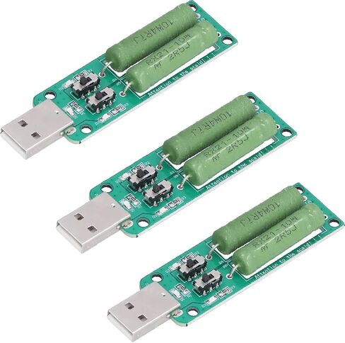 3 pcs USB Load Tester Resistance Module 5V1A/2A/3A Power Bank Discharge Resistor Switchable Load Resistance Discharging Ageing Resistance Electronic Load Detector in Saudi Arabia