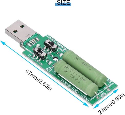3 pcs USB Load Tester Resistance Module 5V1A/2A/3A Power Bank Discharge Resistor Switchable Load Resistance Discharging Ageing Resistance Electronic Load Detector in Saudi Arabia