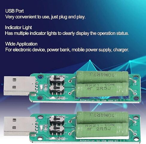 3 pcs USB Load Tester Resistance Module 5V1A/2A/3A Power Bank Discharge Resistor Switchable Load Resistance Discharging Ageing Resistance Electronic Load Detector in Saudi Arabia