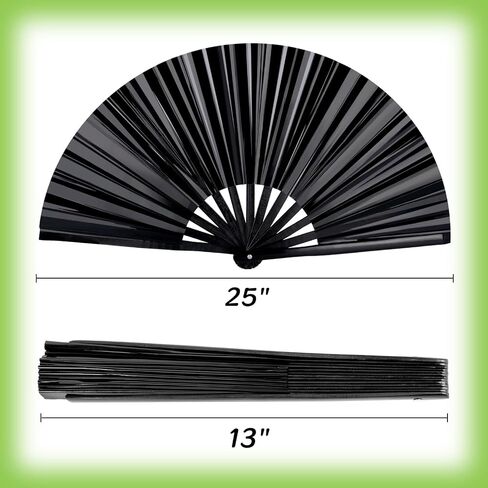 JOHOUSE Purple Rave Folding Fan, Holographic Rave Fan Large Foldable Fan for Women Drag Queen EDM Music Festival in Saudi Arabia
