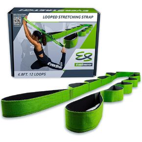 EverStretch Non-Elastic Stretching Strap with Loops - Move Freely with This Looped Stretch Strap Premium Stretch Band for Sports, Physical Therapy and Recovery from Knee Replacement Surgery.