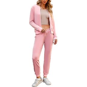 Marvmys Women's Velour Tracksuit Full Zip Up Sweatsuits Set 2 Piece Outfits Jogger Set